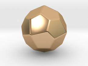 Pentagonal Icositetrahedron (Laevo) - 10mm-RoundV2 in Polished Bronze