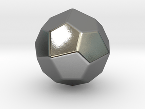 Pentagonal Icositetrahedron (Laevo) - 10mm-RoundV2 in Polished Silver