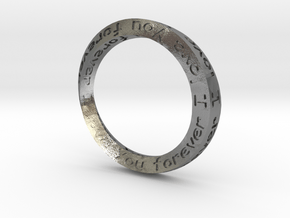 Forever Love 18mm ring in Natural Silver