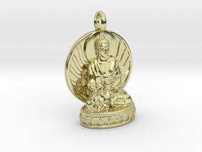 Medicine Buddha Pendant in 18k Gold Plated Brass