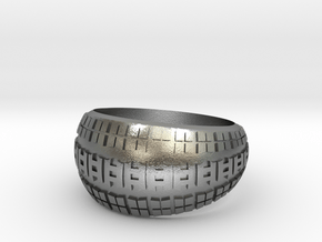 BMX Tire Tread Ring in Natural Silver