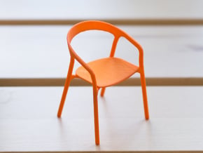 She Said Chair - 6cm tall in Orange Processed Versatile Plastic