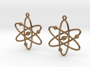 Atom Earring Set in Natural Brass