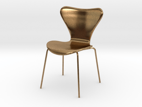 Fritz Hansen Series 7 Chair - 6.8cm tall in Natural Brass