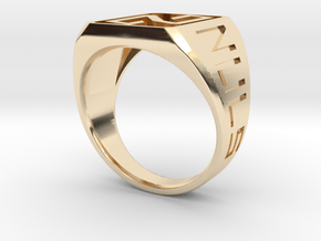 Nuls Ring in 14k Gold Plated Brass: 10 / 61.5