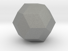 Rhombic Triacontahedron - 1 Inch in Gray PA12