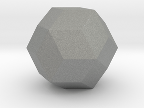 Rhombic Triacontahedron - 1 Inch - Round V1 in Gray PA12
