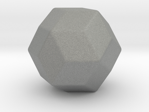 Rhombic Triacontahedron - 1 Inch - Round V2 in Gray PA12