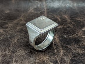Butterfly Keyboard Ring in Polished Silver: 10 / 61.5