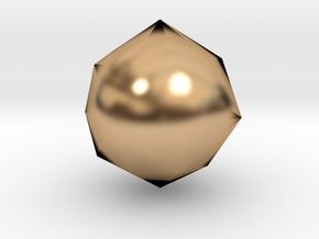 Disdyakis Dodecahedron - 10mm in Polished Bronze