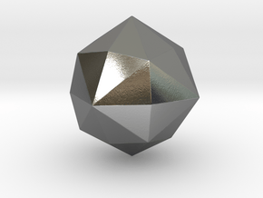Disdyakis Dodecahedron - 10mm - Round V1 in Polished Silver