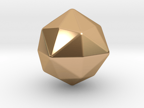 Disdyakis Dodecahedron - 10mm - Round V2 in Polished Bronze