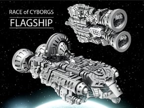 FLAGSHIP for Cyborg Race in White Natural Versatile Plastic