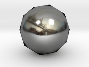 Pentakis Dodecahedron - 10mm in Polished Silver