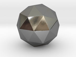 Pentakis Dodecahedron - 10mm - Round V1 in Polished Silver