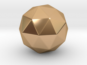 Pentakis Dodecahedron - 10mm - Round V2 in Polished Bronze