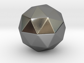 Pentakis Dodecahedron - 10mm - Round V2 in Polished Silver