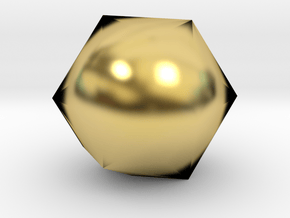 Triakis Icosahedron - 10 mm in Polished Brass