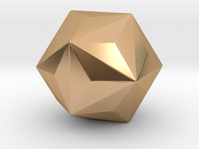 Triakis Icosahedron - 10 mm - Round V1 in Polished Bronze