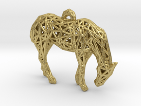 Horse wire Pendant in Natural Brass