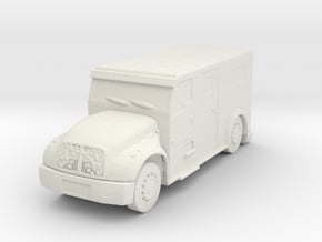 International Armored Truck 1/100 in White Natural Versatile Plastic