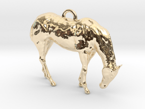 Horse Pendant in 14K Yellow Gold