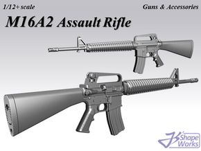 1/12+ M16A2 Assault Rifle in Smoothest Fine Detail Plastic: 1:12