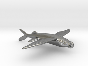 Flying Fish Pendant  in Natural Silver