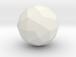 Deltoidal Hexecontahedron - 1 Inch in White Natural Versatile Plastic