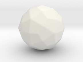 Deltoidal Hexecontahedron - 1 Inch - Round V2 in White Natural Versatile Plastic