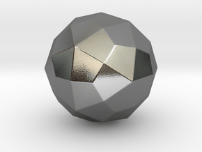 Deltoidal Hexecontahedron - 10mm - Round V1 in Polished Silver