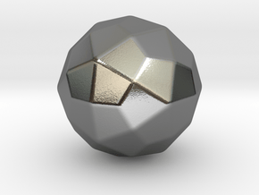 Deltoidal Hexecontahedron - 10mm - Round V2 in Polished Silver