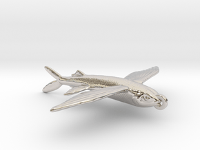 Flying Fish Pendant  in Platinum
