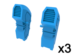 Standard Mech Thruster Pack Set - Arc Style in Tan Fine Detail Plastic