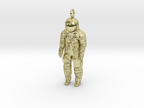 Neil_Armstrong_Suit_Pendant in 18k Gold Plated Brass