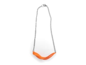 Arithmetic Necklace (Bar) in Orange Processed Versatile Plastic