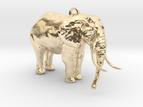 Elephant Keychain in 14k Gold Plated Brass
