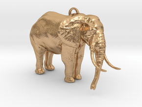 Elephant Keychain in Natural Bronze