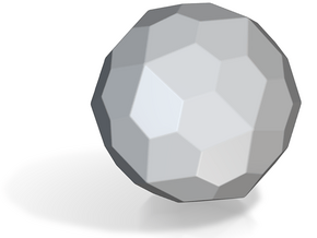 Pentagonal Hexecontahedron (Dextro) - 10 mm-Round1 in Tan Fine Detail Plastic