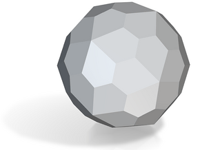 Pentagonal Hexecontahedron (Dextro) - 10 mm in Tan Fine Detail Plastic