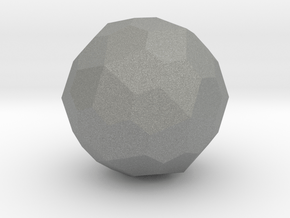 Pentagonal Hexecontahedron (Dextro) - 1 Inch in Gray PA12