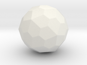 Pentagonal Hexecontahedron (Dextro) -1In-Round1 in White Natural Versatile Plastic