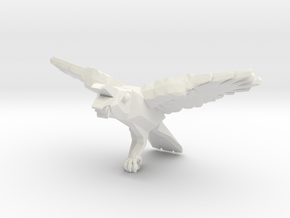 Raven With Wings Spread 1:6 Scale in White Natural Versatile Plastic