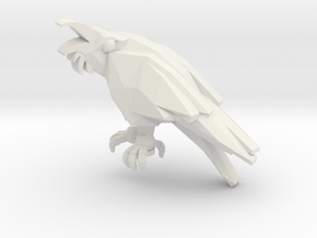Raven With Wings Folded 1:6 Scale in White Natural Versatile Plastic