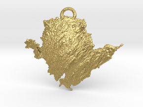 Anglesey Keyring  in Natural Brass