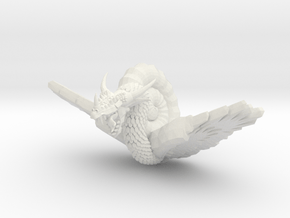 Nautiloid Dragon Winged in White Natural Versatile Plastic