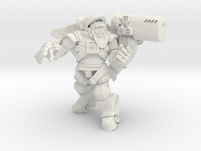 Astroknight Rocketman With Gauss Cannon in White Natural Versatile Plastic