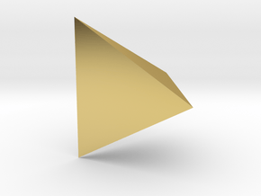 Tetrahedron 10mm in Polished Brass