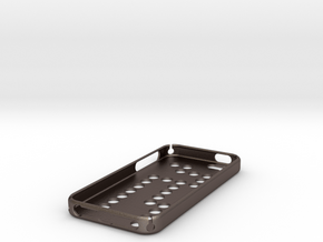 IPhone 5S Case Polka Dot in Polished Bronzed Silver Steel