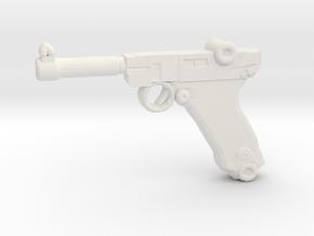 Luger P08 in White Natural Versatile Plastic